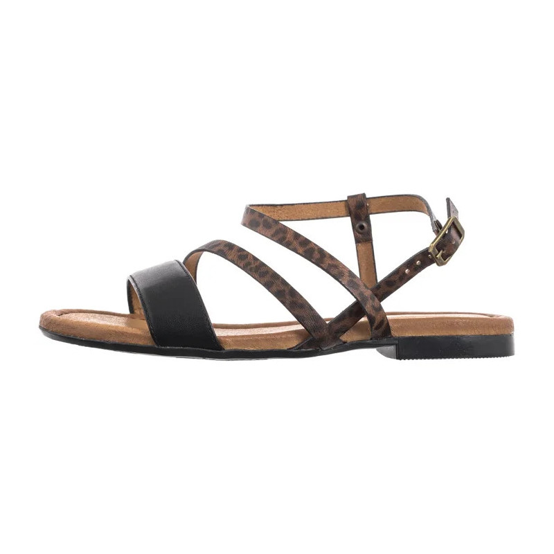 Maciejka Czarne/Panterka 06966-01/00-1 (MA1391-a) sandals