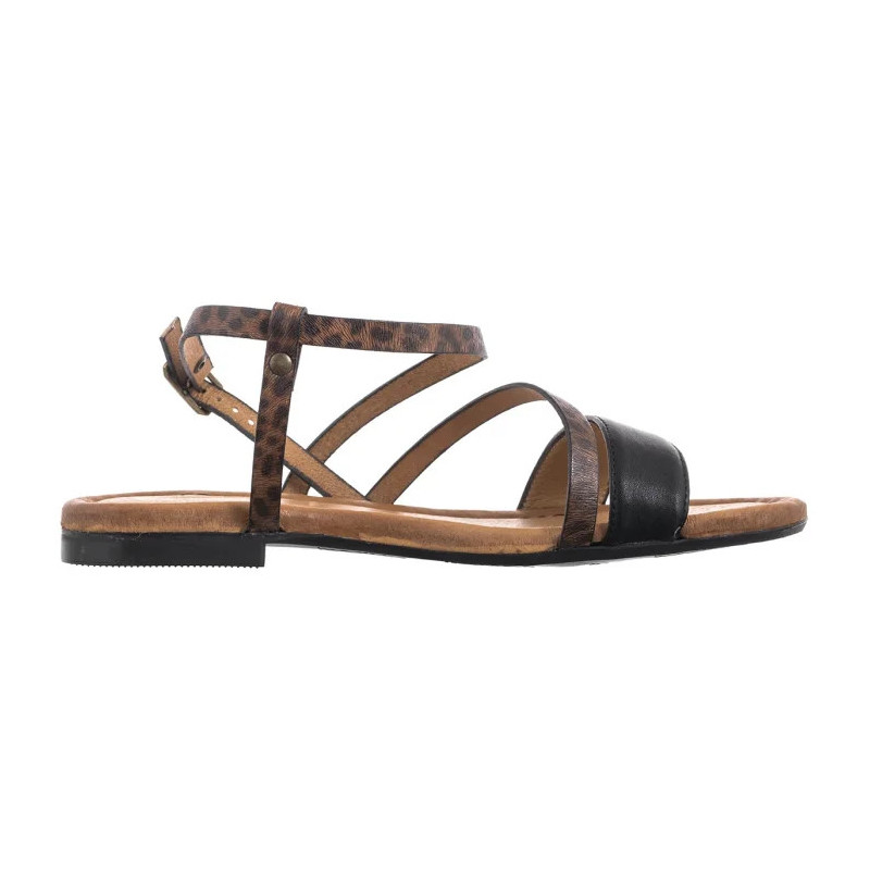 Maciejka Czarne/Panterka 06966-01/00-1 (MA1391-a) sandals