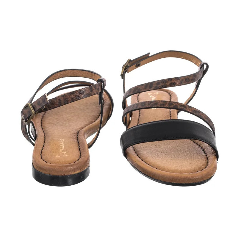 Maciejka Czarne/Panterka 06966-01/00-1 (MA1391-a) sandals