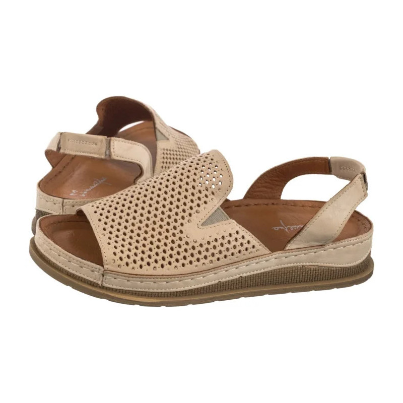 Maciejka Beżowe L7066-04/00-1 (MA1386-b) sandals