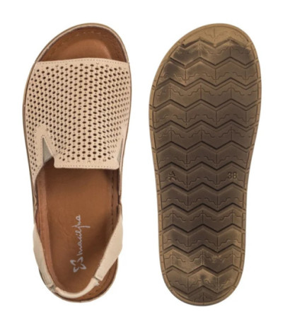 Maciejka Beżowe L7066-04/00-1 (MA1386-b) sandals