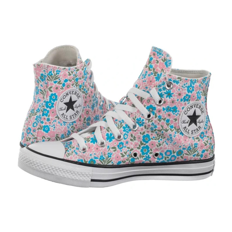 Converse CTAS Hi White/Gnarly Blue A14980C (CO782-a) shoes
