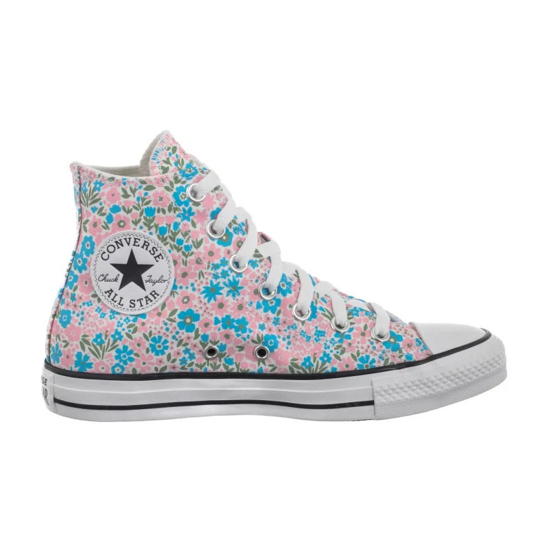 Converse CTAS Hi White/Gnarly Blue A14980C (CO782-a) shoes