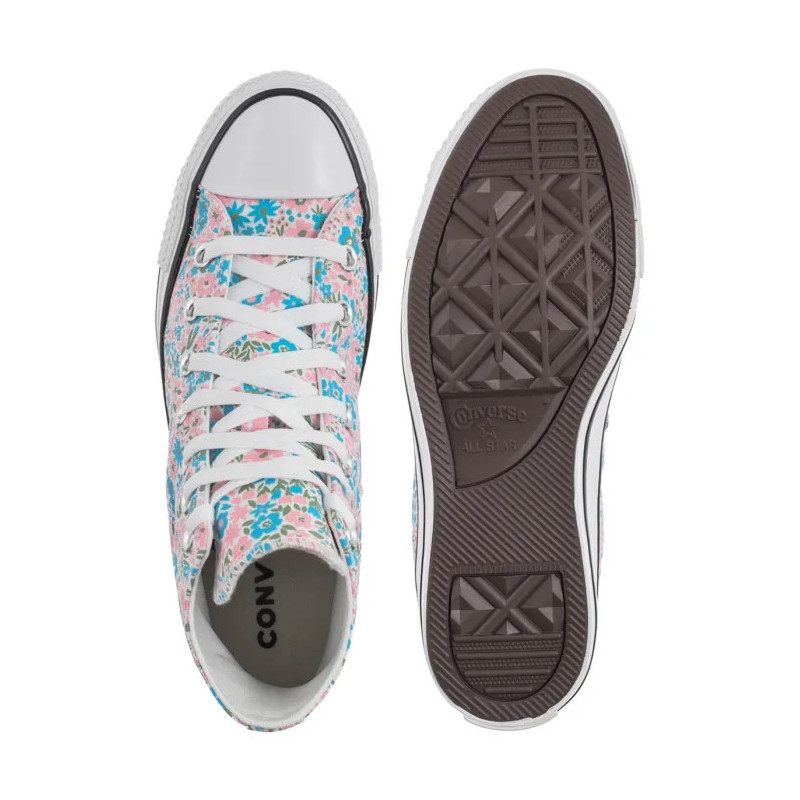 Converse CTAS Hi White/Gnarly Blue A14980C (CO782-a) shoes