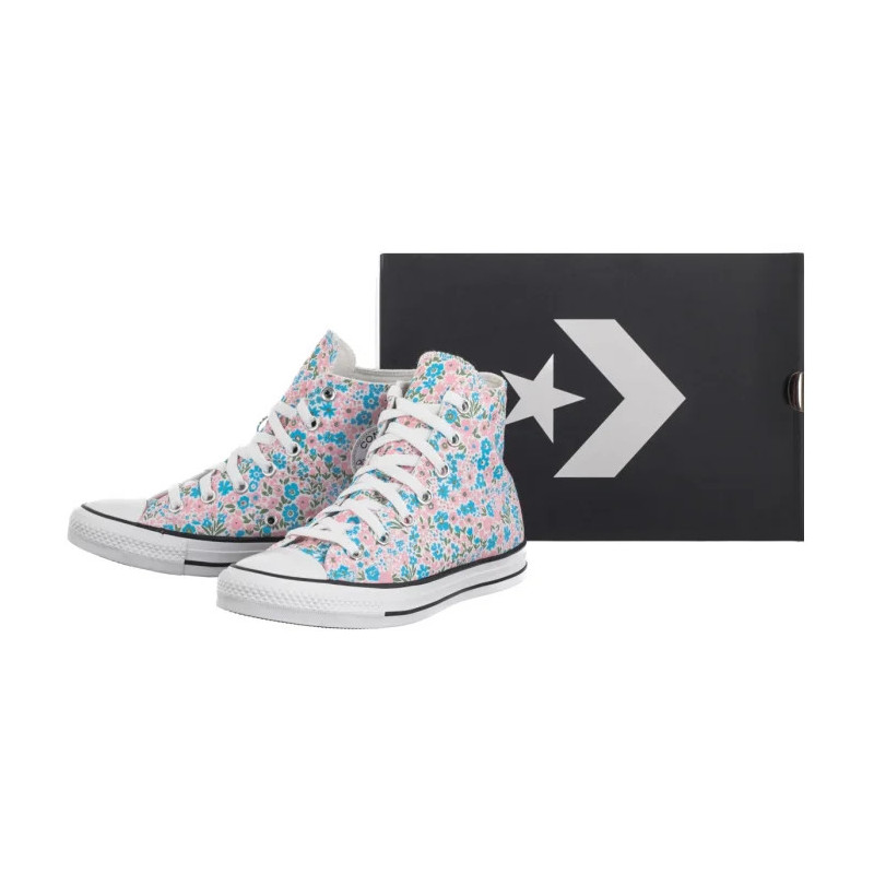 Converse CTAS Hi White/Gnarly Blue A14980C (CO782-a) shoes