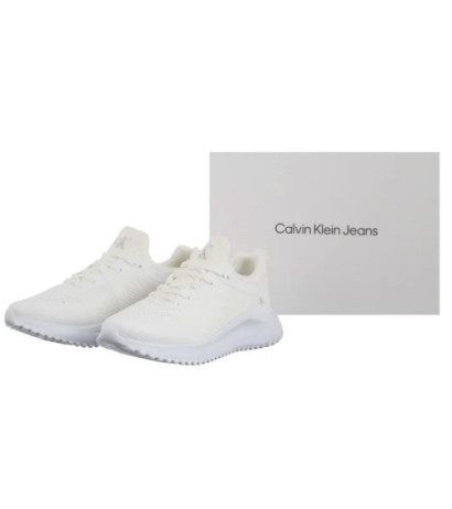 Calvin Klein Eva Runner Sock Mg Tech Mix Triple Bright White YW0YW01855 0K4 (CK677-a) sports Shoes