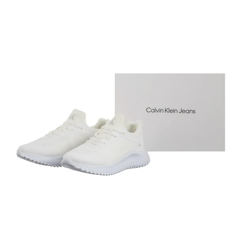 Calvin Klein Eva Runner Sock Mg Tech Mix Triple Bright White YW0YW01855 0K4 (CK677-a) sports Shoes