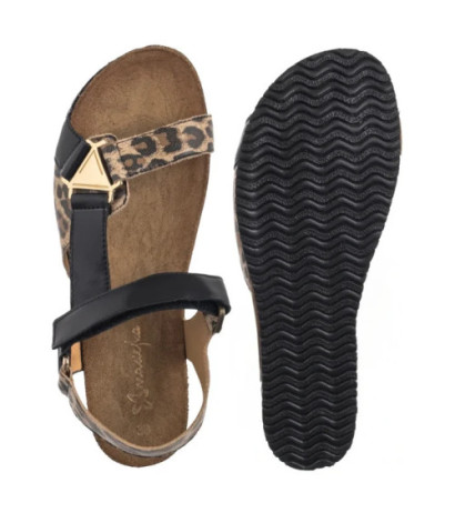 Maciejka Czarny+Pantera 07026-20/00-1 (MA1399-b) sandals