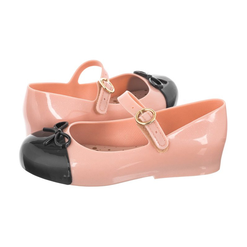 Melissa Sweet Love Cap Toe 33258/53888 Glitter Rose/Black (ML167-a) shoes