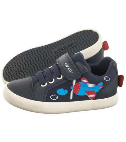 Geox B Gisli B.C - Canvas + Geobuck Navy/Red B451NC 01054 C0735 (GE141-a) sports shoes