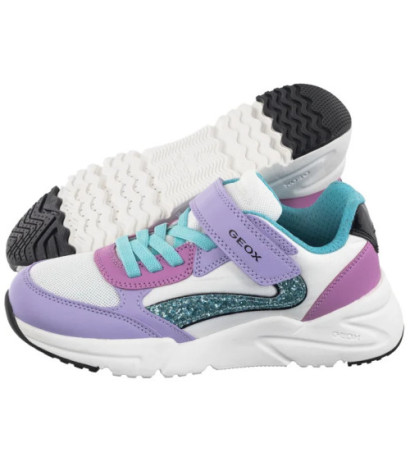 Geox J Loftus A - Gbk+Nylon Lilac/Turquoise J46M2A 054FU C8320 (GE204-a) sports shoes