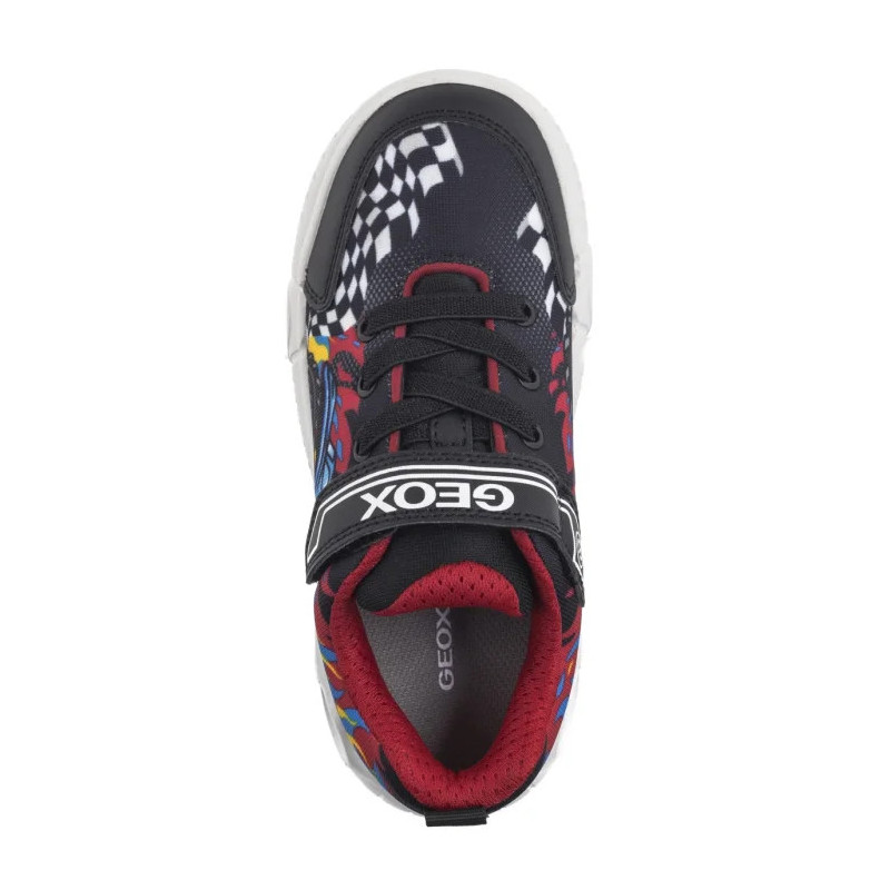 Geox J Wroom B. D -Pr.Mesh + Pr.Dbk Black/Red J55GAD 02ACE C0048 (GE205-a) sports shoes