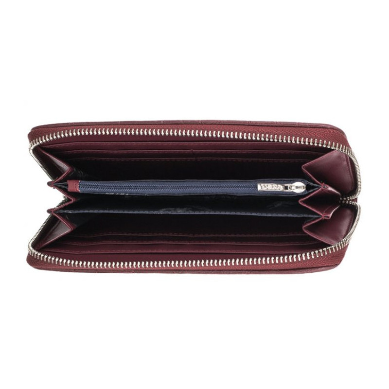 U.S. Polo Assn. New Hailey L Zip Ard Wall Croco Pu Bordeaux BEUHF5162WVR410 (US108-a) handbag