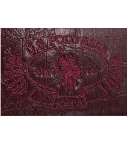 U.S. Polo Assn. New Hailey L Zip Ard Wall Croco Pu Bordeaux BEUHF5162WVR410 (US108-a) handbag