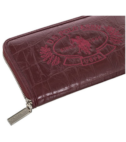 U.S. Polo Assn. New Hailey L Zip Ard Wall Croco Pu Bordeaux BEUHF5162WVR410 (US108-a) handbag