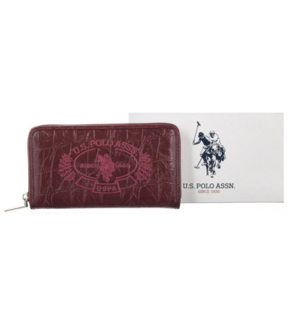 U.S. Polo Assn. New Hailey L Zip Ard Wall Croco Pu Bordeaux BEUHF5162WVR410 (US108-a) handbag