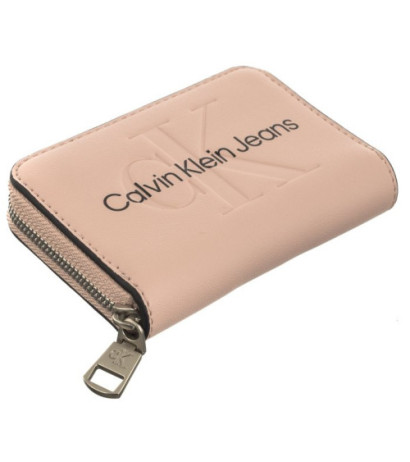 Calvin Klein Sculpted Med Zip Around Mono Pale Conch Logo K60K607229 TFT (CK121-f) handbag