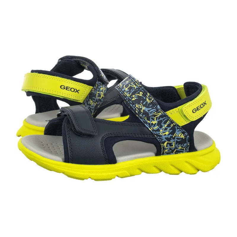 Geox J Sandal Airadyum A Navy/Lime J55F1E 01504 C0749 (GE213-a) sandals