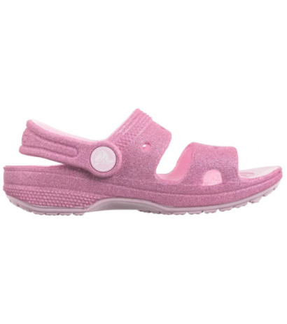 Crocs Classic Crosc Glitter Sandal Pink Milk 207983-6ZW (CR346-a) sandals