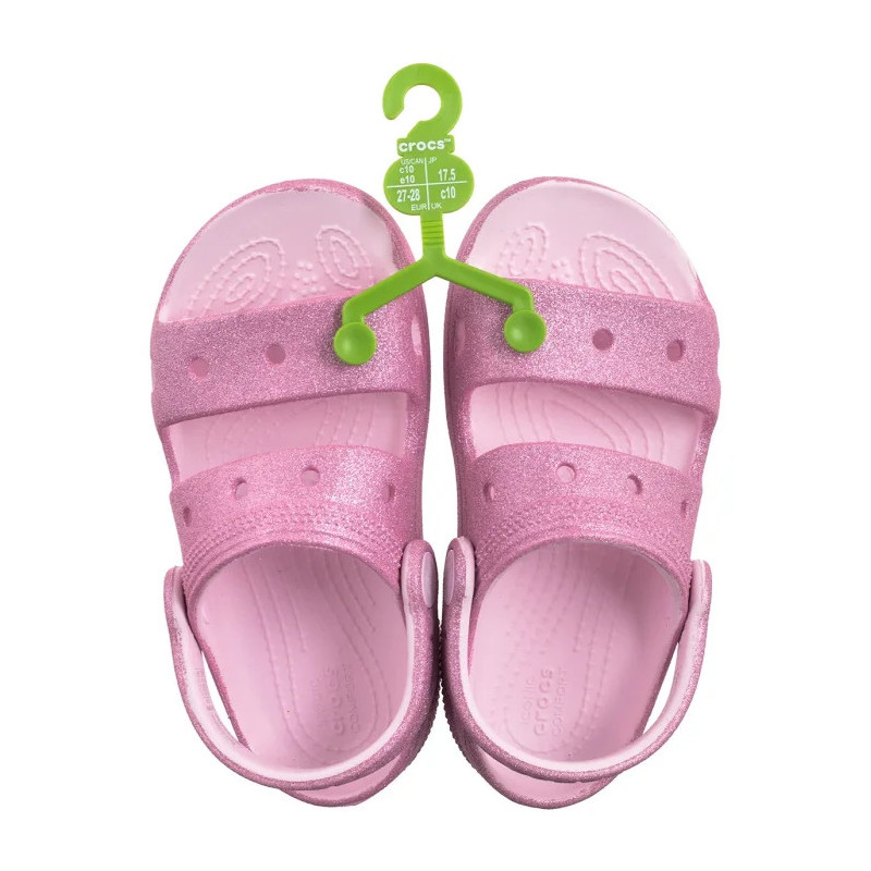 Crocs Classic Crosc Glitter Sandal Pink Milk 207983-6ZW (CR346-a) sandals