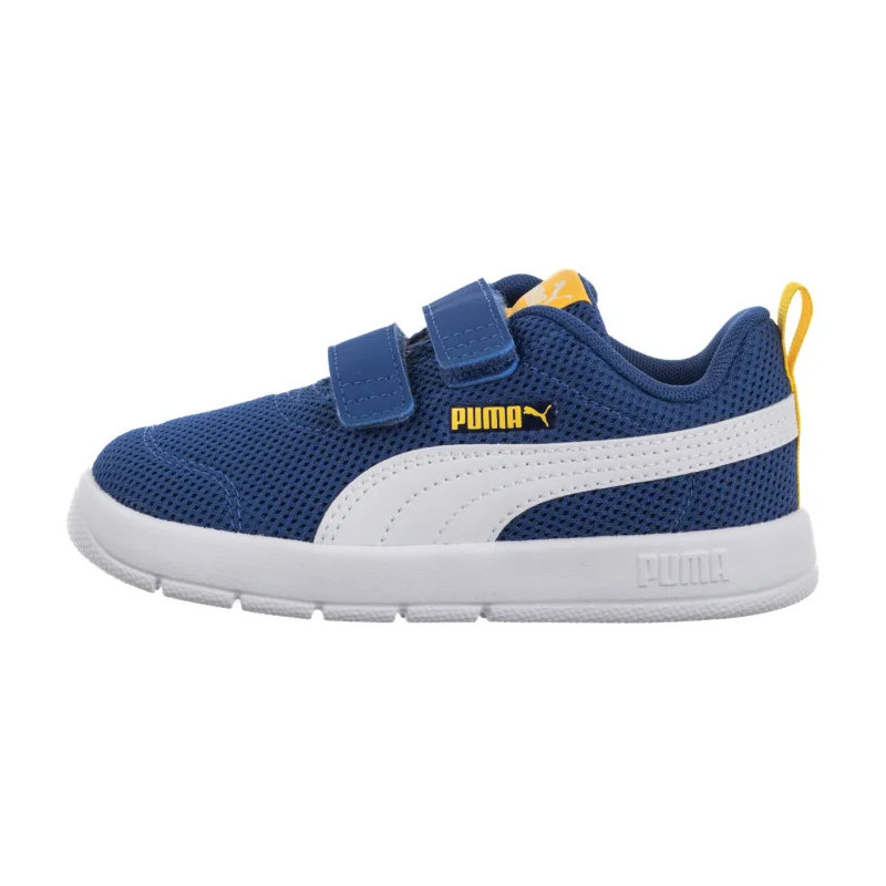 Puma Courtflex V3 Mesh Inf Clyde Royal-White-Yellow 398086-05 (PU619-b) sports shoes