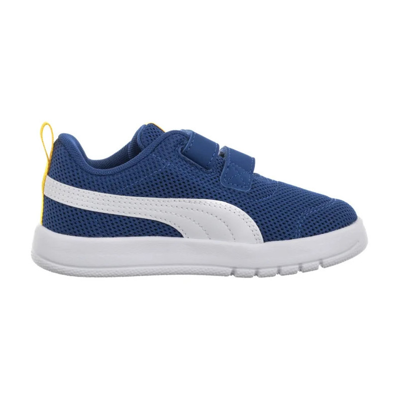 Puma Courtflex V3 Mesh Inf Clyde Royal-White-Yellow 398086-05 (PU619-b) sports shoes