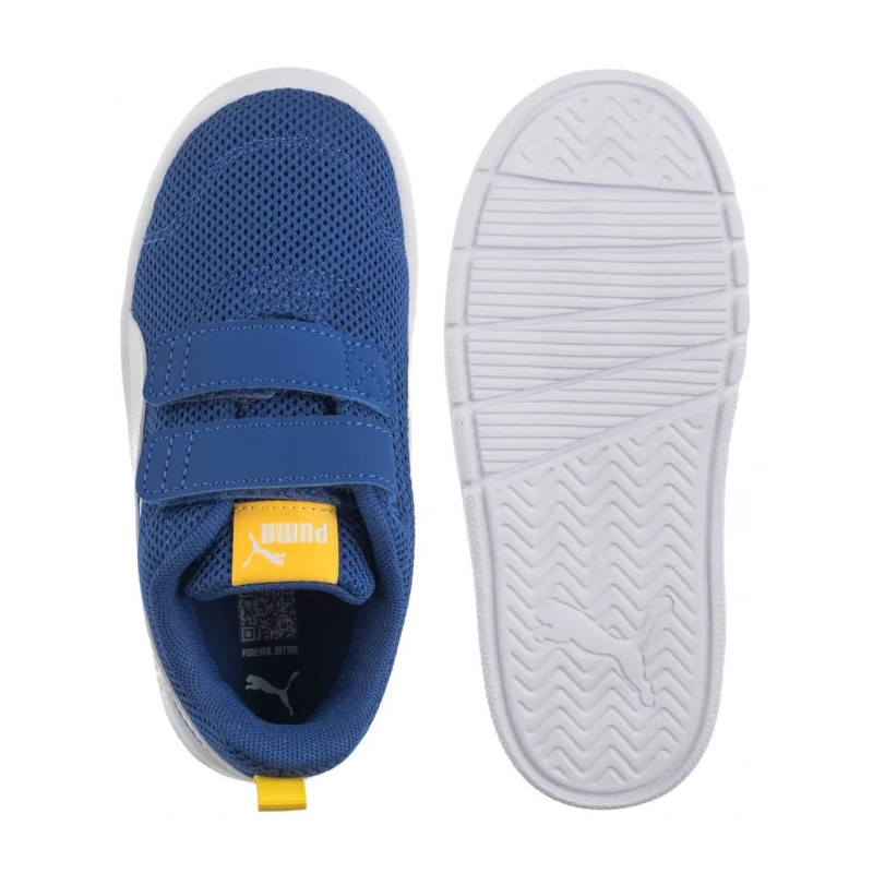 Puma Courtflex V3 Mesh Inf Clyde Royal-White-Yellow 398086-05 (PU619-b) sports shoes