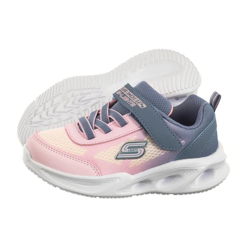 Skechers S Lights Skechers Sola Glow Ombre Deluxe Gray/Light Pink 303714N/GYLP (SK244-a) sports shoes