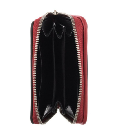 Calvin Klein Sculpted Med Zip Around Pipping K60K610353 XL6 Dark Candy Apple (CK178-b) handbag