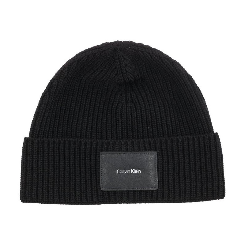Calvin Klein CK Patch Beanie K50K509937 BAX Black (CK199-a) cap