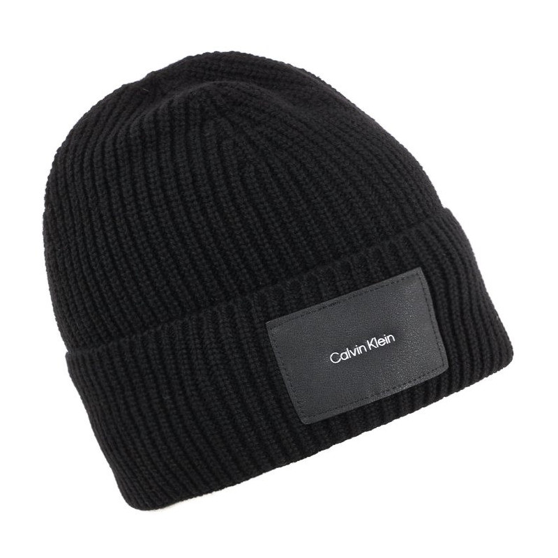 Calvin Klein CK Patch Beanie K50K509937 BAX Black (CK199-a) cap