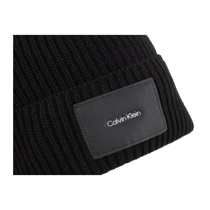 Calvin Klein CK Patch Beanie K50K509937 BAX Black (CK199-a) cap