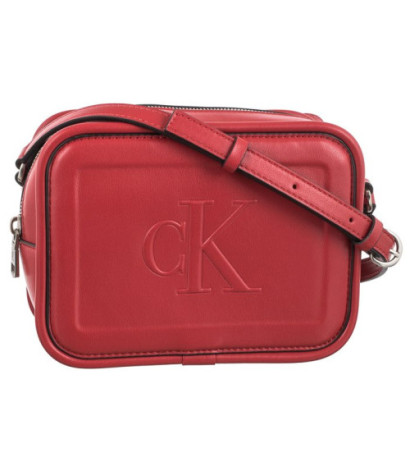 Calvin Klein Sculpted Camera Bag Pipping K60K610309 XL6 Dark Candy Apple (CK179-b) handbag