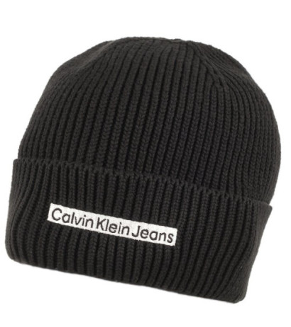 Calvin Klein Institutional Patch Beanie Black K50K509895 BDS (CK338-a) cap