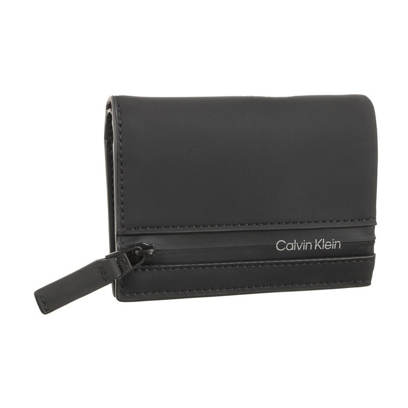 Calvin Klein Rubberized Bifold 6cc W/Coin Black K50K510895 BAX (CK346-a) handbag
