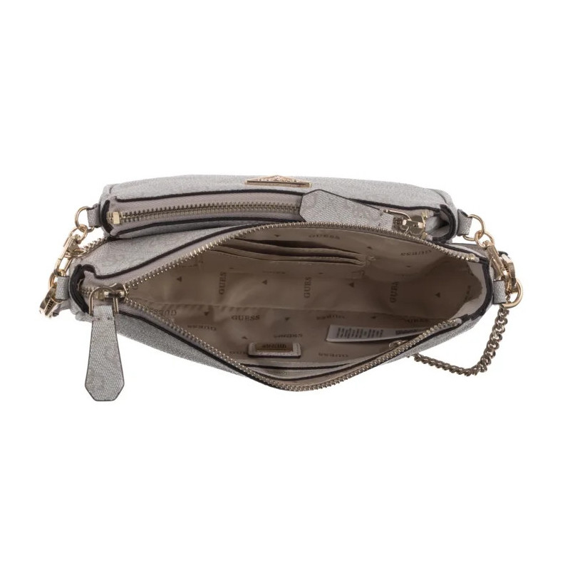 Guess Noelle Dbl Pouch Crossbody HWBG78 79710 Bone Logo (GU515-g) handbag