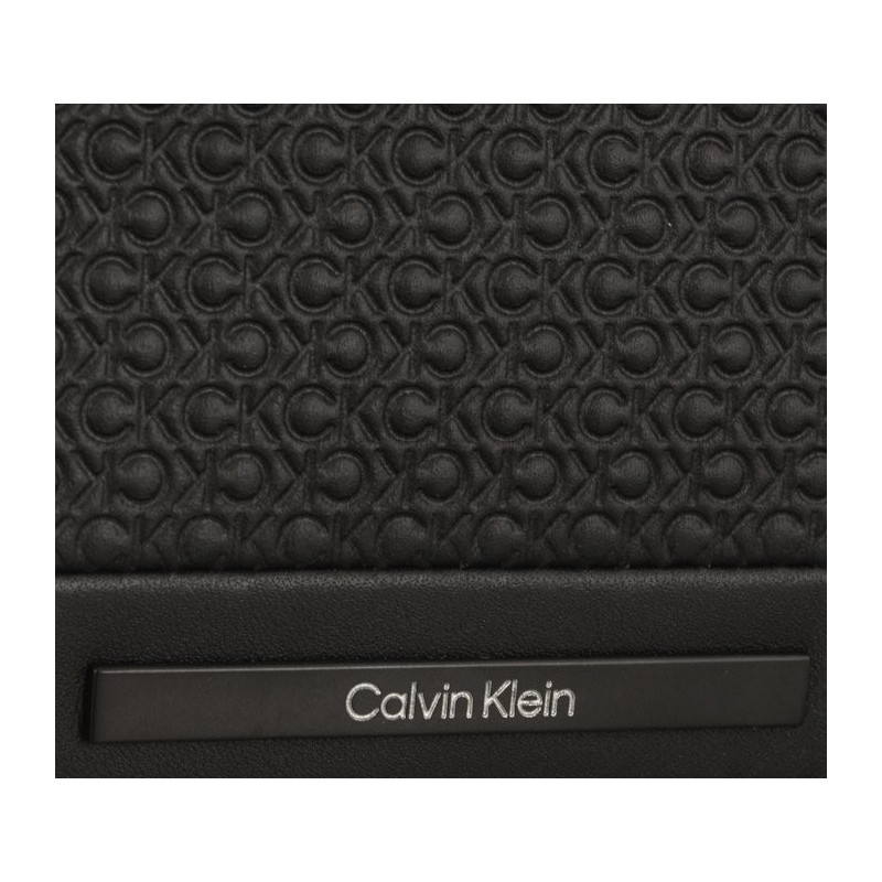 Calvin Klein Modern Bar Bifold 6Cc W/Bill Black Nano Mono K50K511374 0GL  (CK408-a) handbag