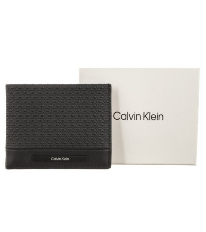 Calvin Klein Modern Bar Bifold 6Cc W/Bill Black Nano Mono K50K511374 0GL  (CK408-a) handbag