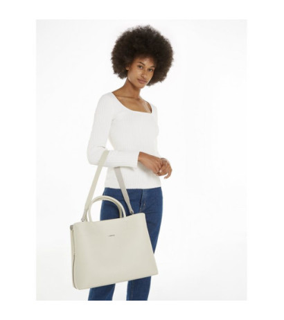 Calvin Klein Business Large Tote Saffiano DK Ecru/Sand Pebble K60K611674 PC4 (CK450-a) handbag