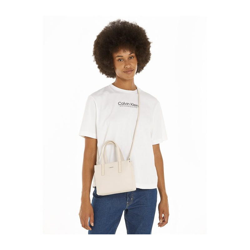 Calvin Klein CK Must Mini Tote Pu/Nubuck DK Ecru K60K611873 PC4 (CK452-a) handbag