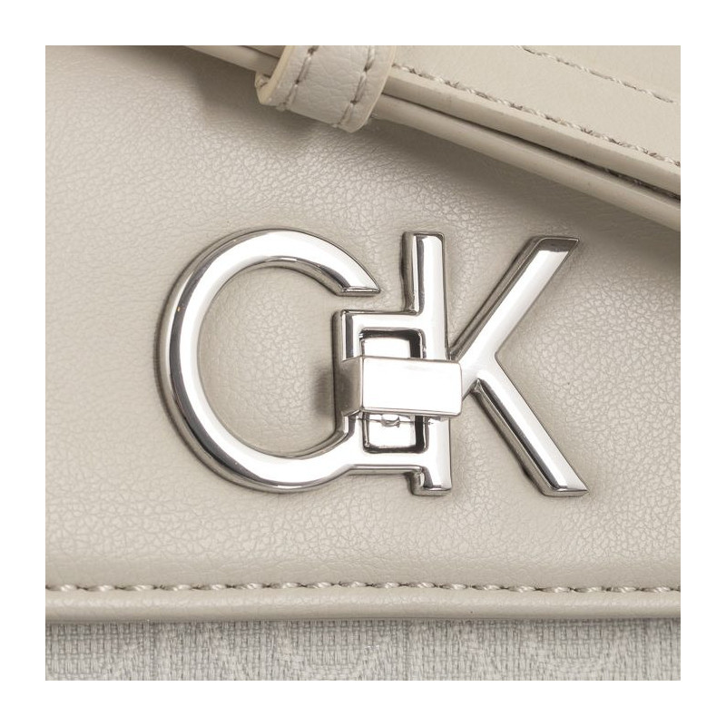 Calvin Klein Re-Lock Mini Crossbody Bag_JCQ Dk Ecru Jacquard Mono K60K611989 PC4 (CK478-a) handbag