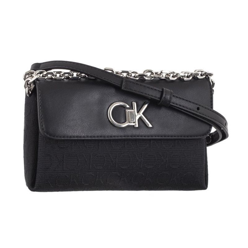 Calvin Klein Re-Lock Mini Crossbody Bag_JCQ Black Jacquard Mono K60K611989 0GK (CK478-b) handbag