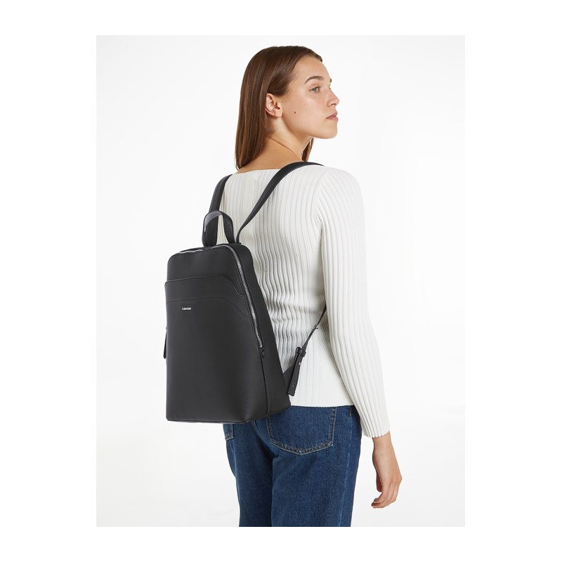 Calvin Klein Business Backpack Saffiano Black/Sand Pebble K60K611676 BEH (CK485-a) backpack