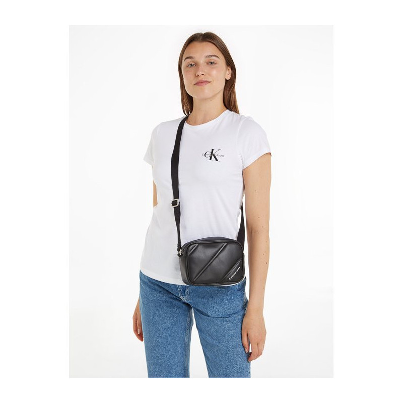 Calvin Klein Quilted Camera Bag 18 Black K60K611821 BEH (CK488-a) handbag