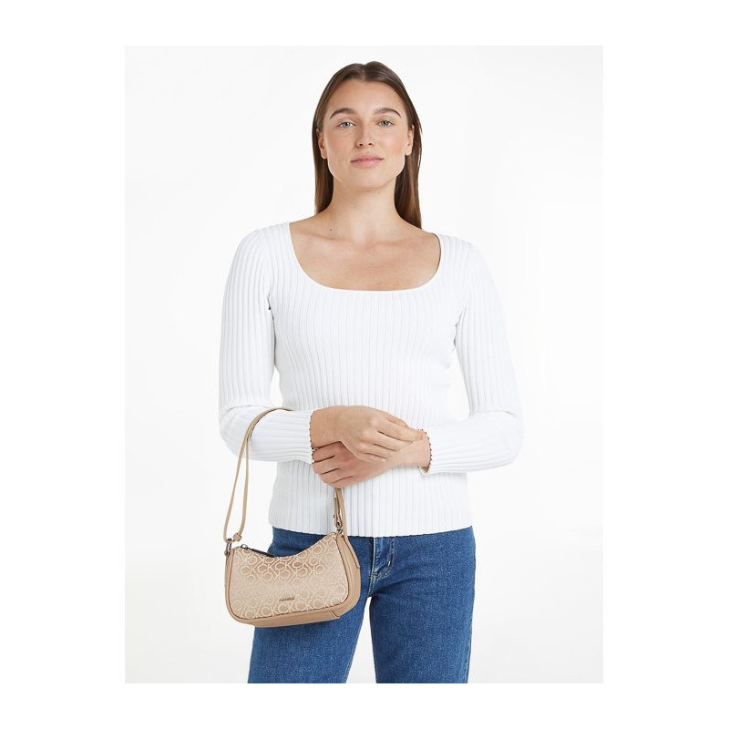 Calvin Klein CK Refine Conv Crossbody_JCQ Chanterelle Mono Jacquard K60K612151 0HE (CK517-a) handbag