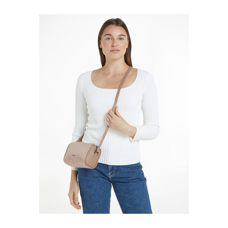 Calvin Klein CK Refine Camera Bag-JCQ Chanterelle Mono Jacquard K60K612335 0HE (CK524-a) handbag