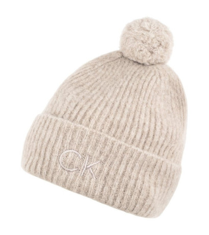 Calvin Klein CK Emboidery Airy Pompom Beanie Gray Morn K60K612586 PCJ (CK552-b) cap
