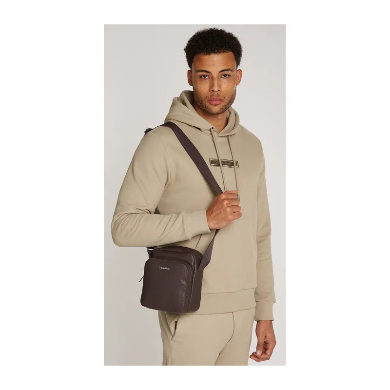 Calvin Klein CK Must Reporter S W/PCKT Java Brown Pebble K50K512204 BAR (CK546-b) handbag