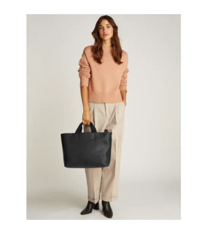 Calvin Klein Over Webbing Tote Pu Black K60K612710 BEH (CK586-a) handbag