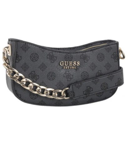 Guess Evelune Top Zip Shoulder Bag HWPG93 53180 Charcoal Logo (GU695-a) handbag